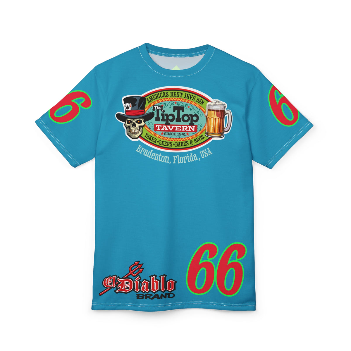 Tip Top Tavern Dive Bar Super Tee (*Limited Edition) - America's Best Dive Bar, Bikes Beers Babes & Bros. - Honouring Biker Bar Tee