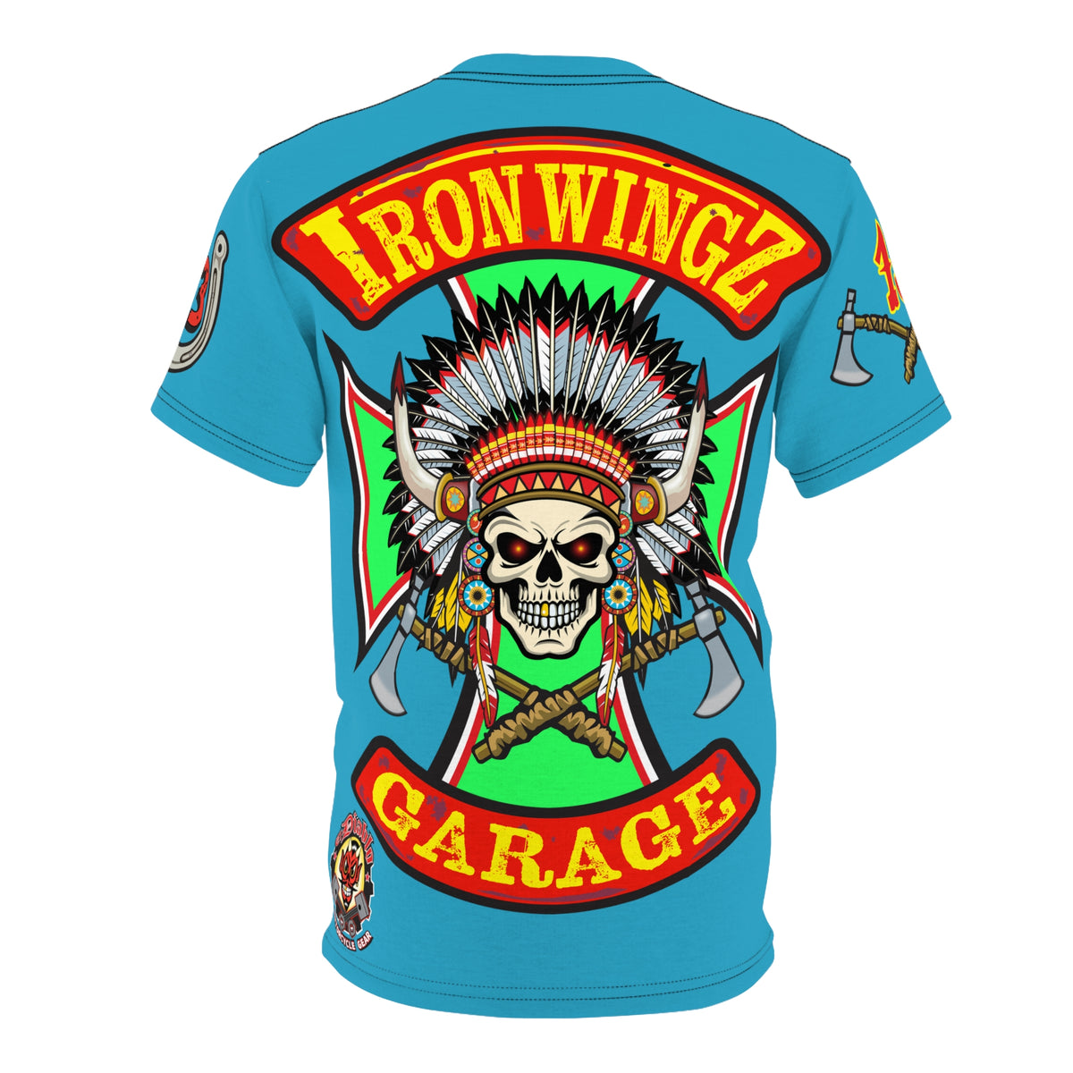 Iron Wingz Garage HiViZ Motorcycle Rider Super Tee