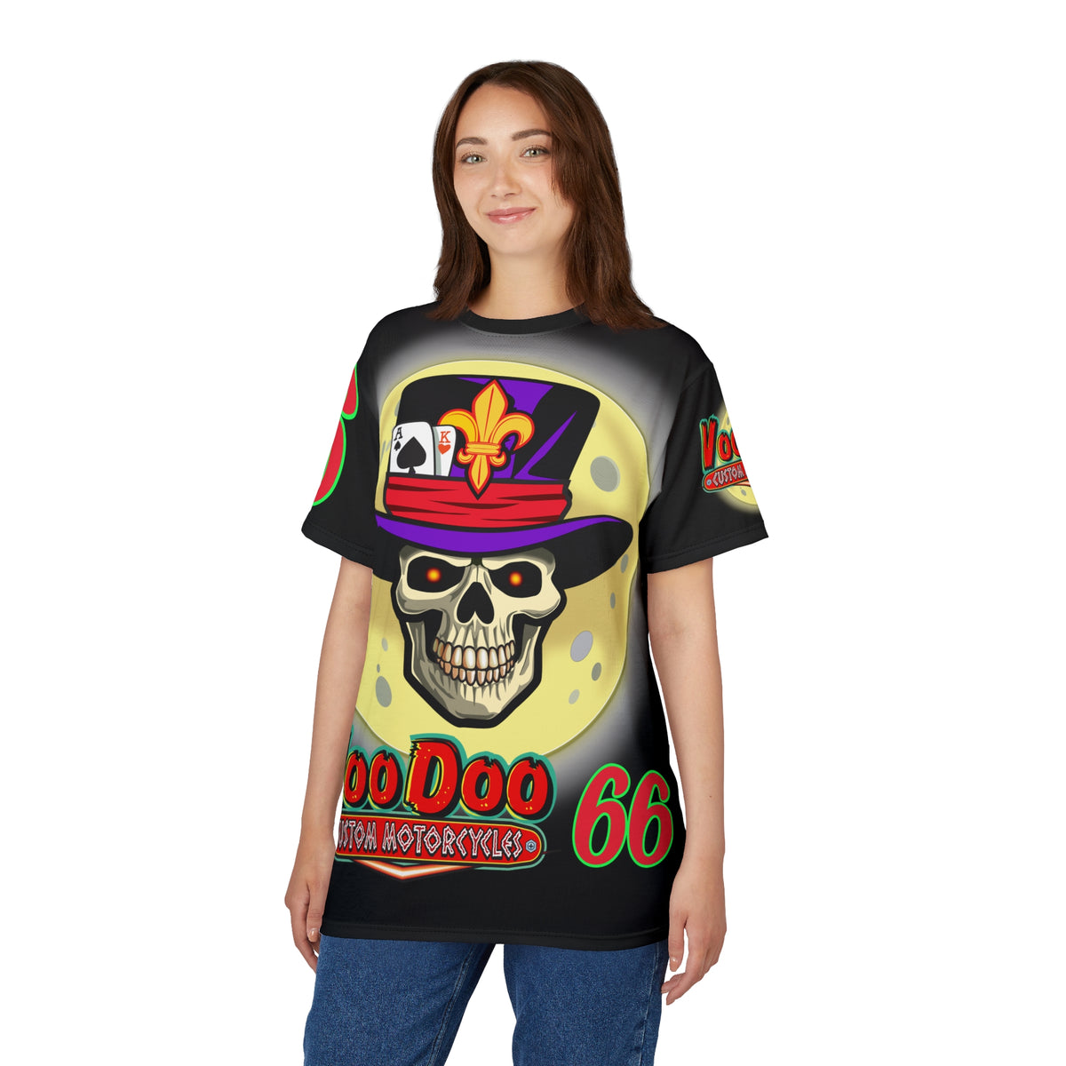 Voodoo Skull Unisex Tee - Custom Motorcycles Graphic T-Shirt