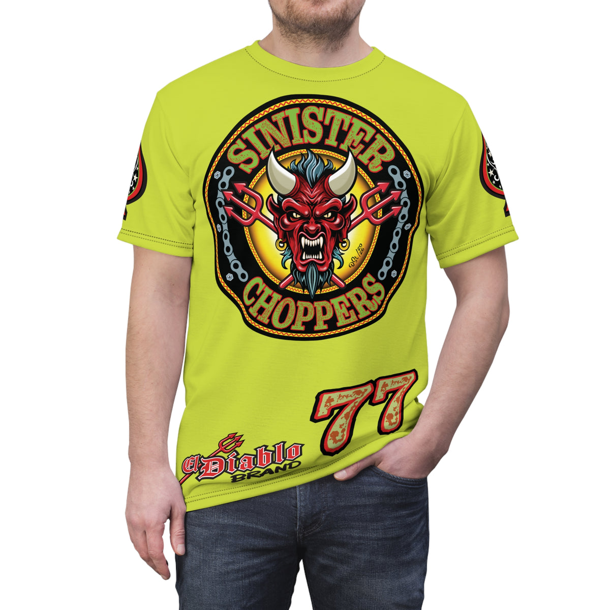 VERY Special Sinister Choppers BIG D HIVIZ SUPER TEE— Ride Cool Look Cool in our Best Super Tee