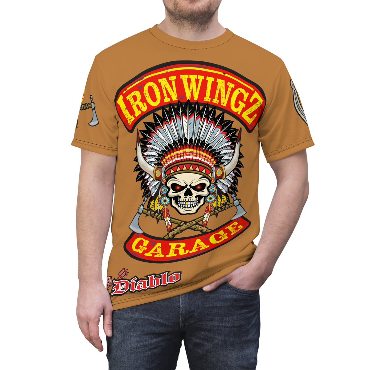 Iron Wingz Garage HiViZ Motorcycle Rider Super Tee