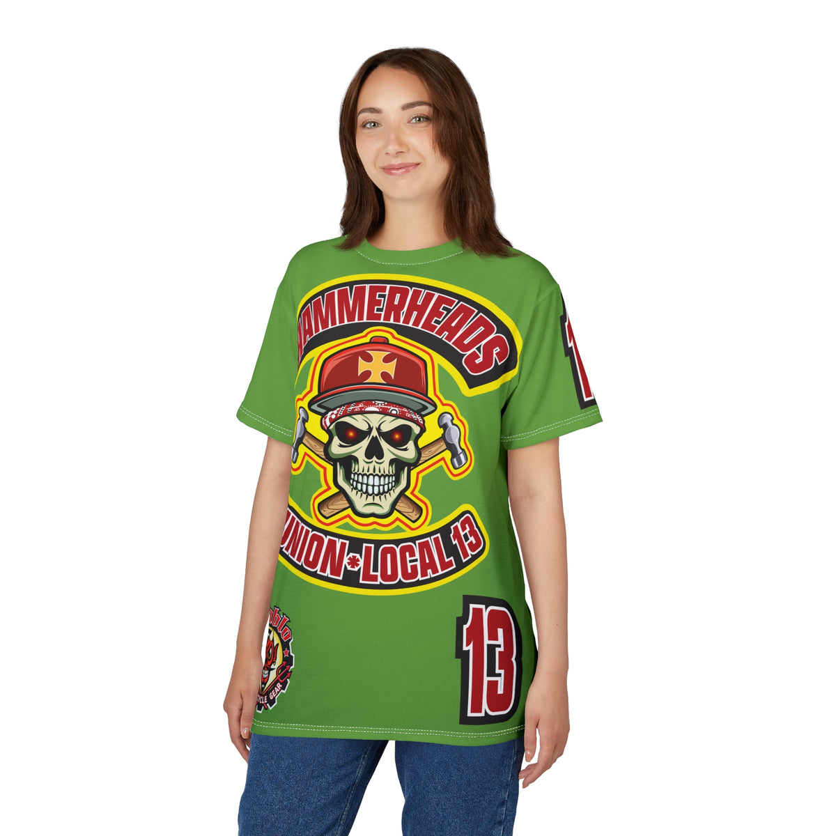 Hammerheads Union Local 13 HiViz Super Tee - Rough Tough Bad Attitude Motorcycle Riding Tee