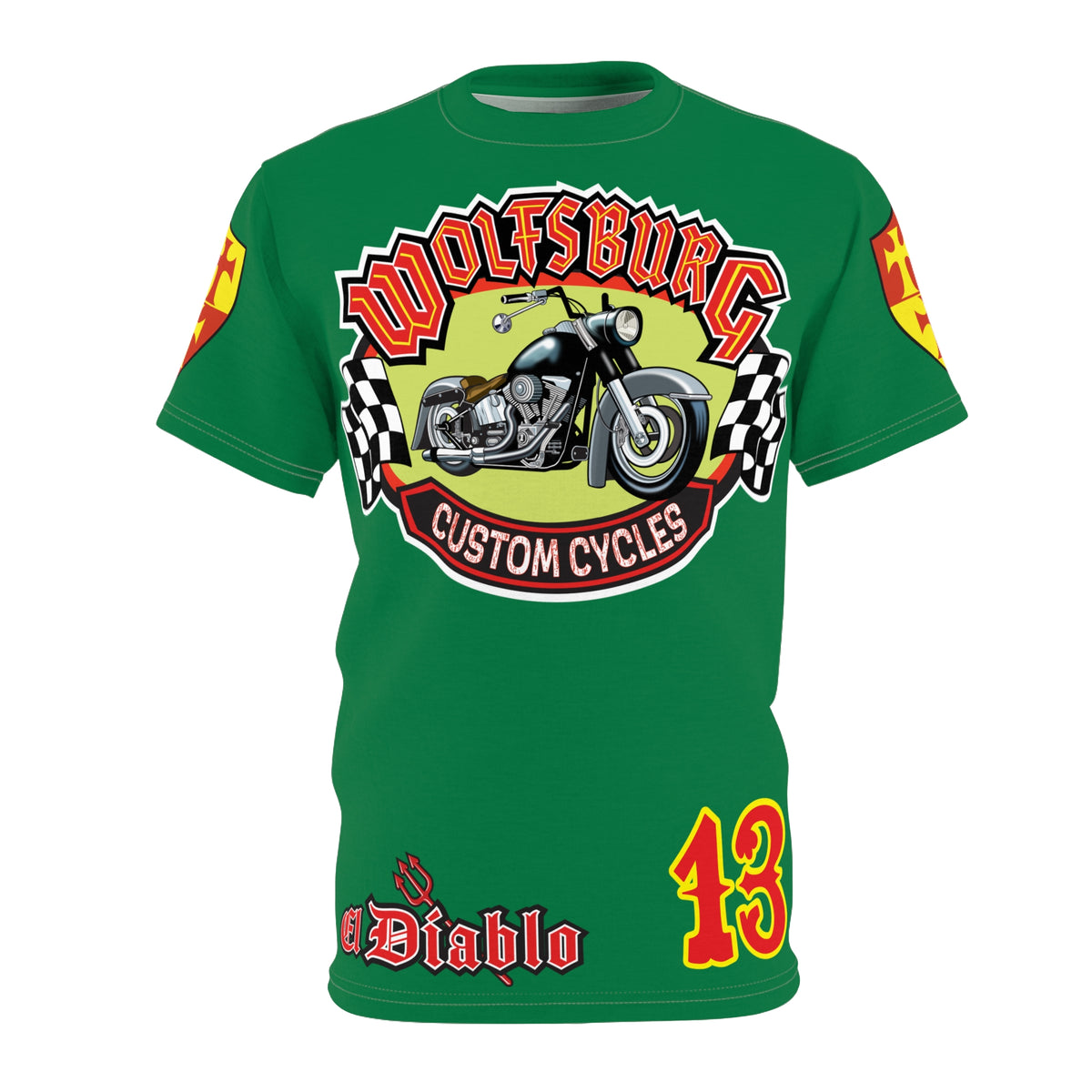 Wolfsburg Custom Cycles HiViz High Comfort Motorcycle Riders Super Tee