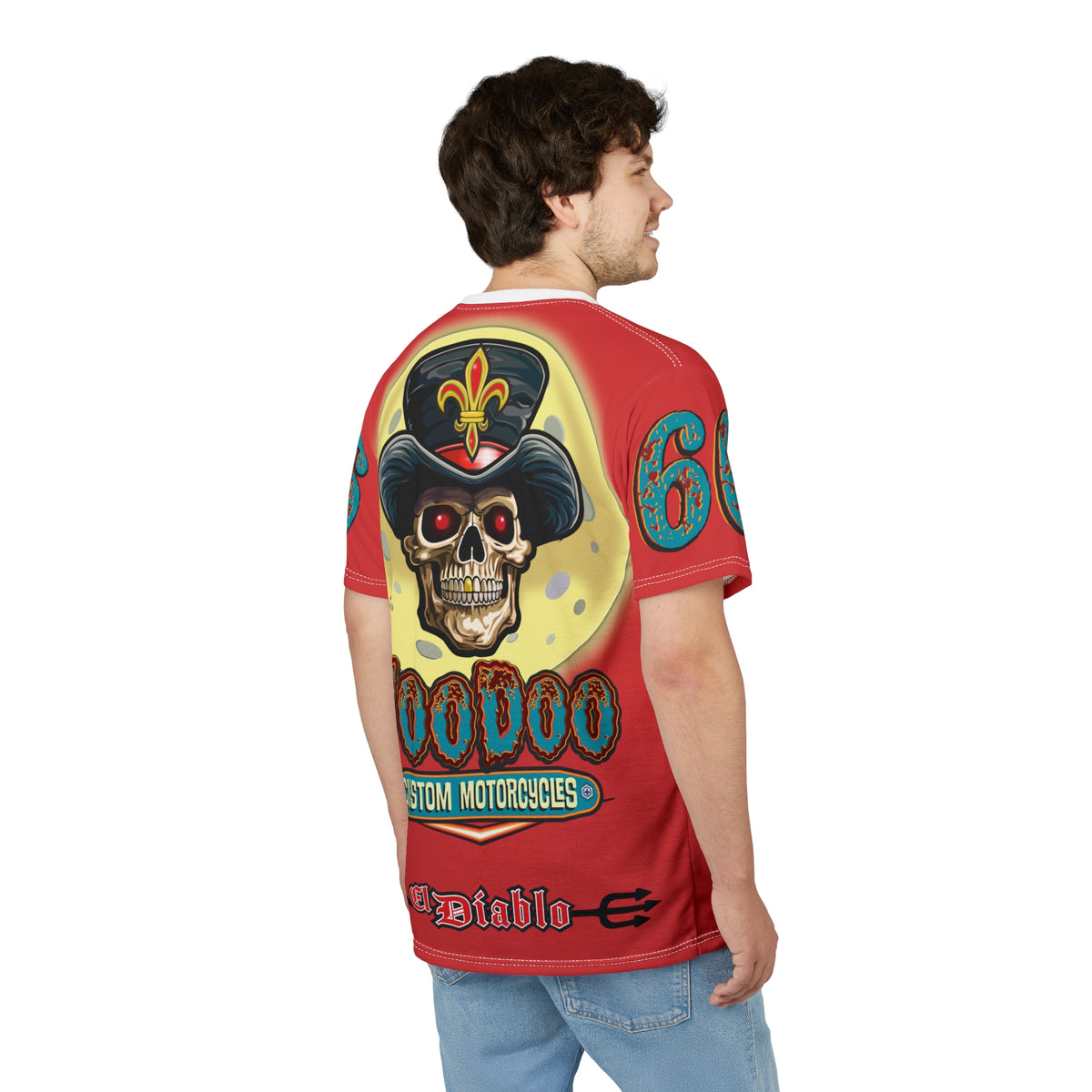 Voodoo Customs  Graphic Tee –  Edgy Style Riding Tee for Bikers