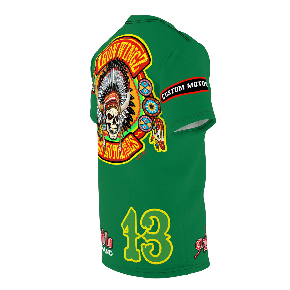 SRT Iron WingZ Garage Custom Biker Riding Super Tee - Retro Vintage Graphic Style