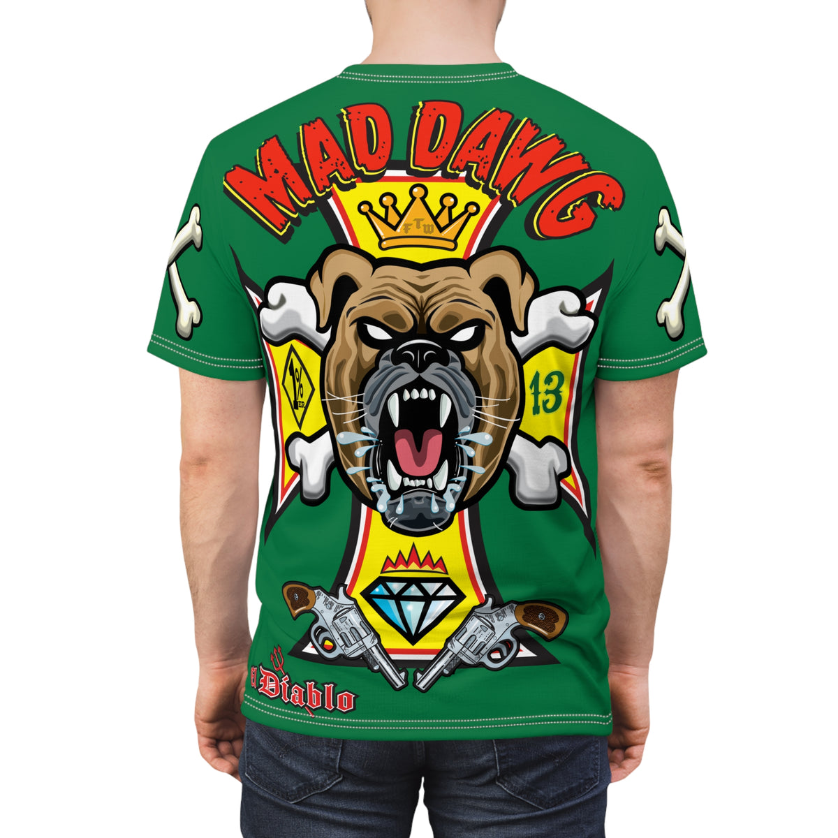 Mad Dawg FAFO HiViz Custom Motorcycle Riding Tee