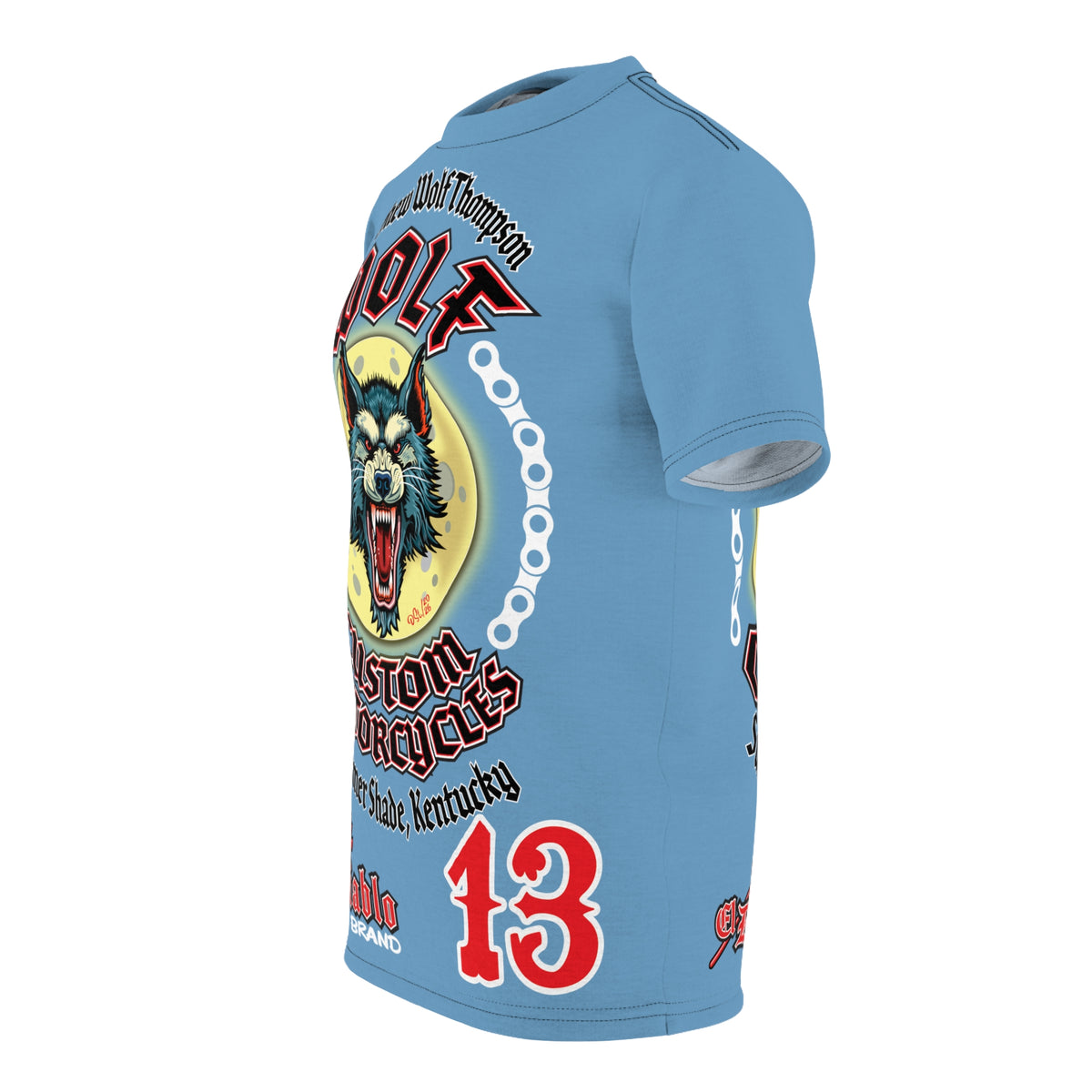 MWT Wolf Custom Motorcycles Super Tee — Viciously Cool High Performance Motorcycle Riding Shirt