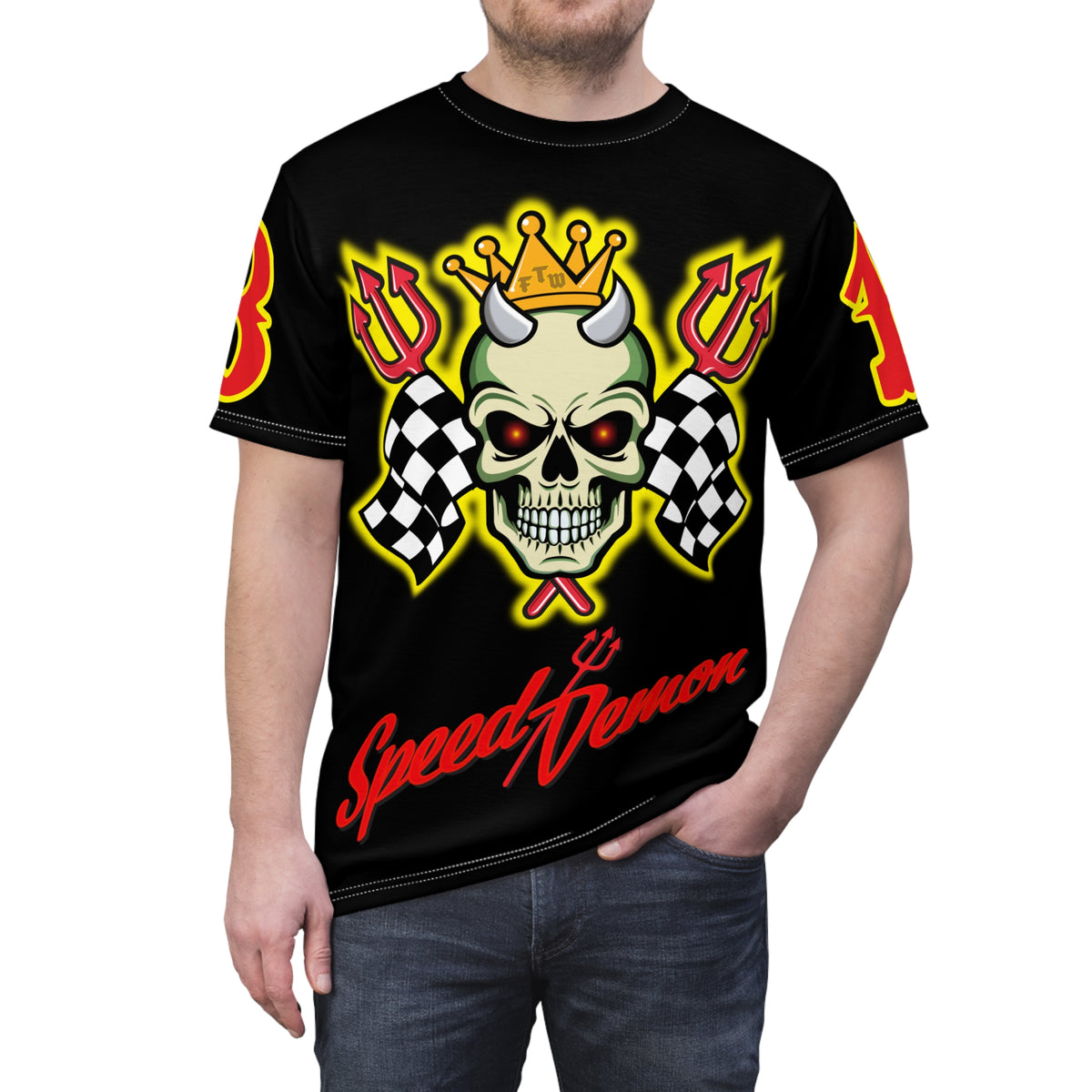 Speed Demon High Performance Unisex Super Tee - Edgy Racing Skull Design