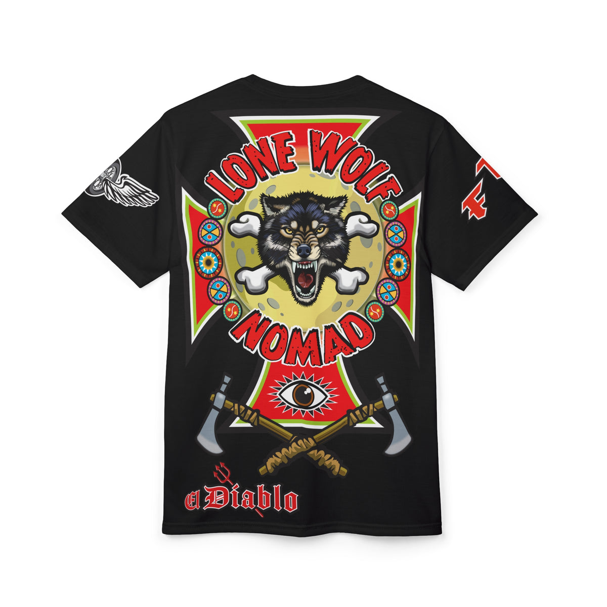 Lone Wolf Nomad HiViz Super Tee - For The Independent No Club Bikers For Life