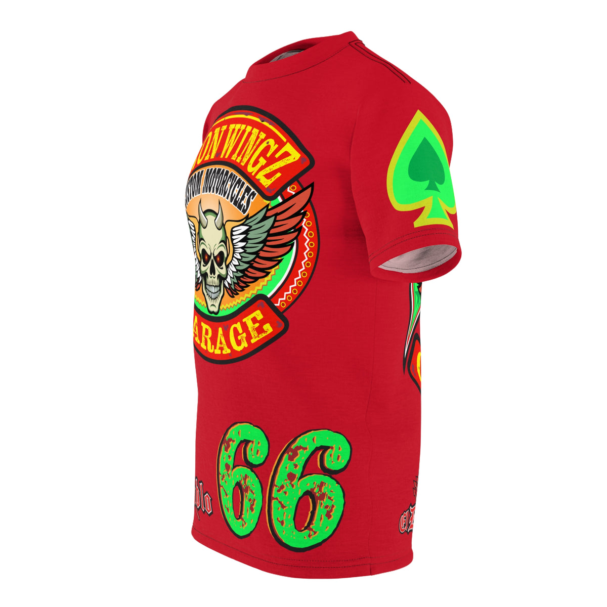 Iron Wingz Custom Motorcycle Unisex Super Tee - Bold Graphic Tee for Bikers