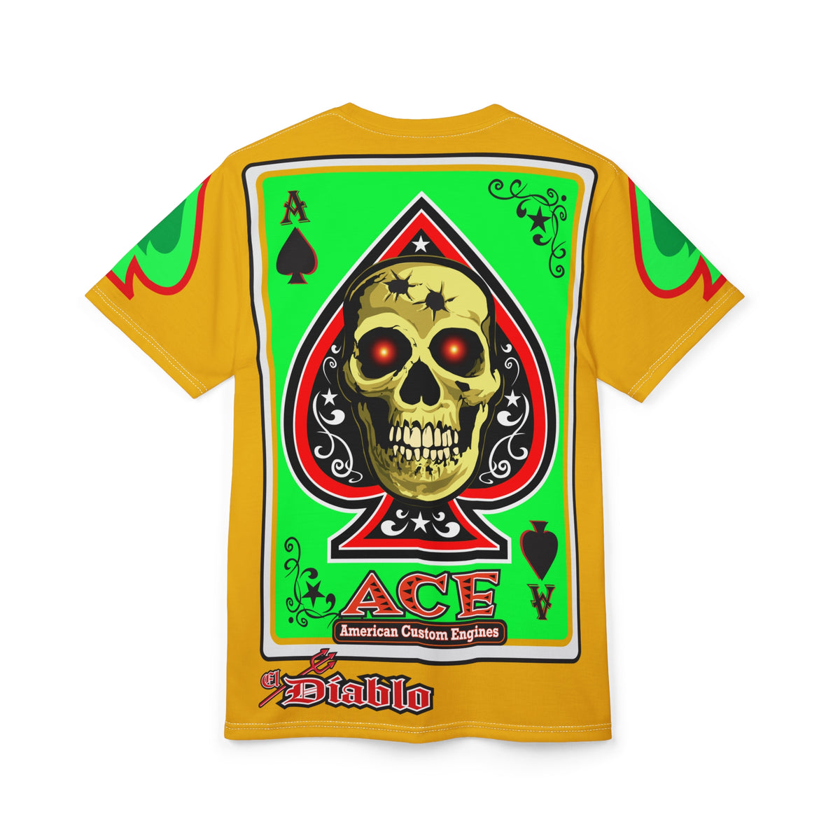 American Custom Engines ACE - Special Lumina Green  Ace of Spades Death Card High visibility Graphics