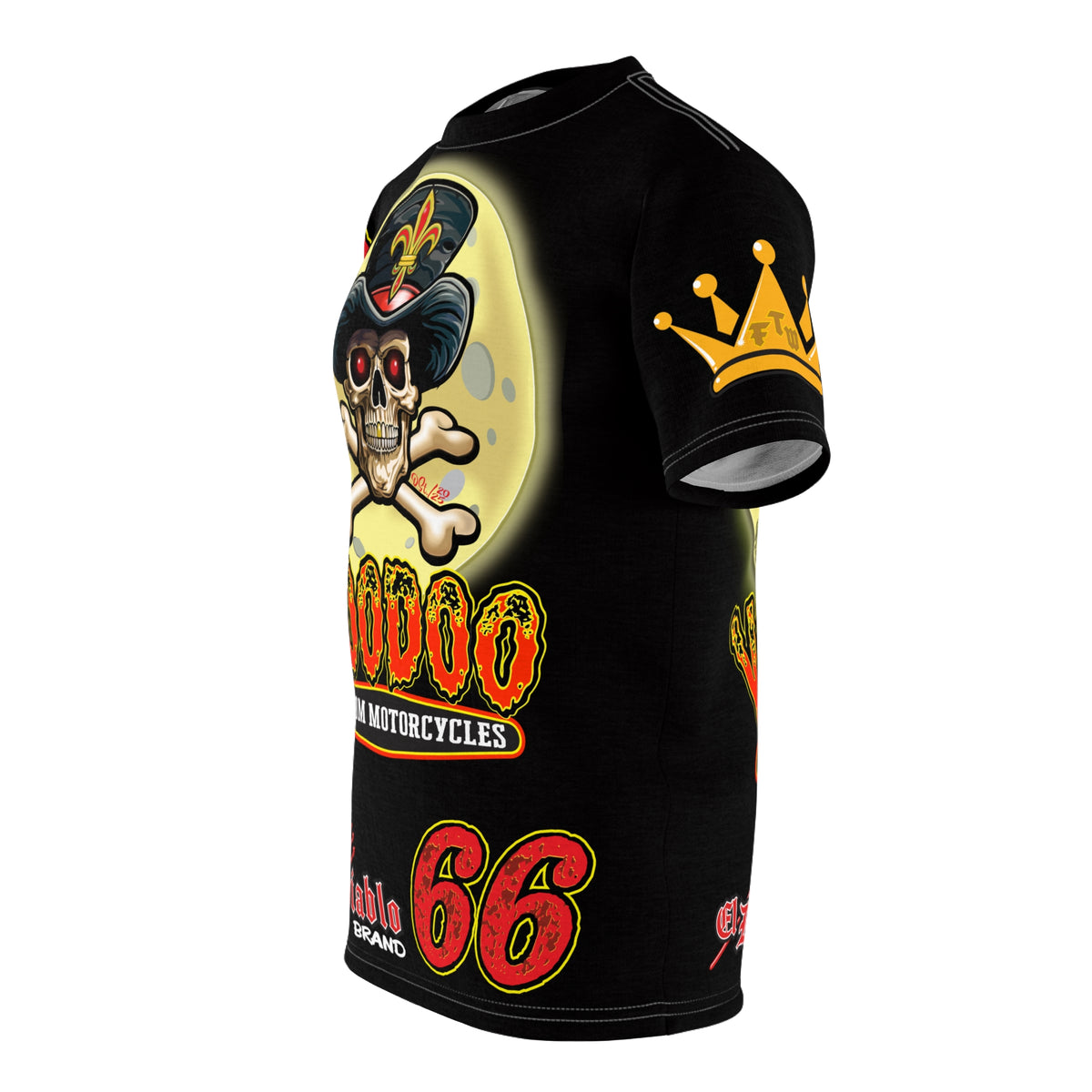 VooDoo Custom Motorcycles  Route 66 Unisex Super Tee - High Performance Riding Gear