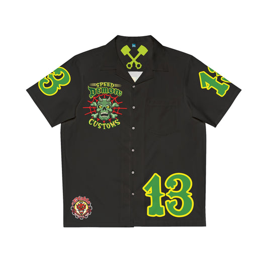 Big Bopper Men's Hawaiian Shirt - Loose, Comfortable Button Up Shirt for Easy Breezy Riding - Sizes to 5XL