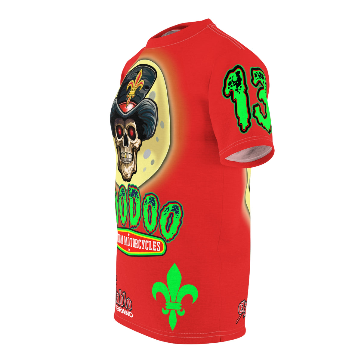 Voodoo Motorcycles HiViz Badass Super Tee, Unique Graphic Tee, Custom HiViZ Apparel