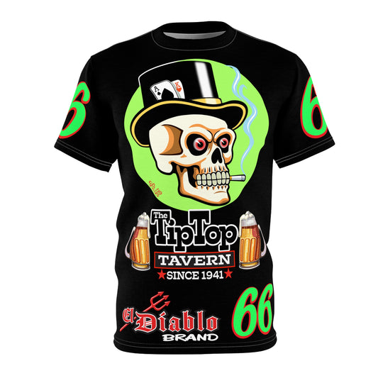 Tip Top Tavern Dive Bar Super Tee - Special Edition Lumina Green XL Graphics - America's Best Dive Bar - Bikes Beers Babes & Bros. - Biker Bar Tee
