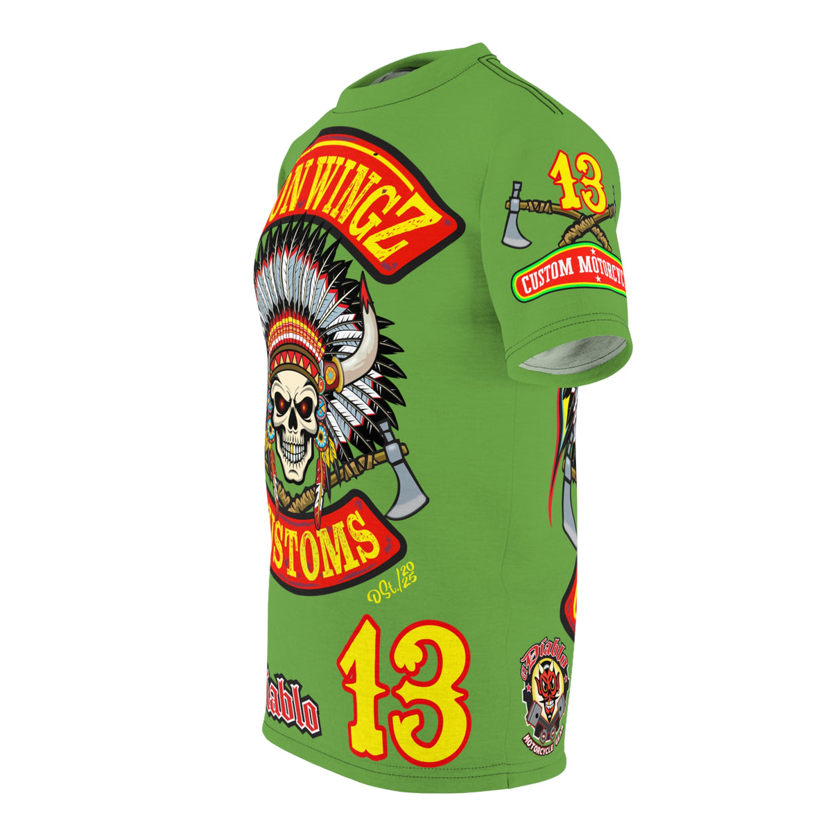 Iron Wingz Garage HiViZ Motorcycle Rider Super Tee