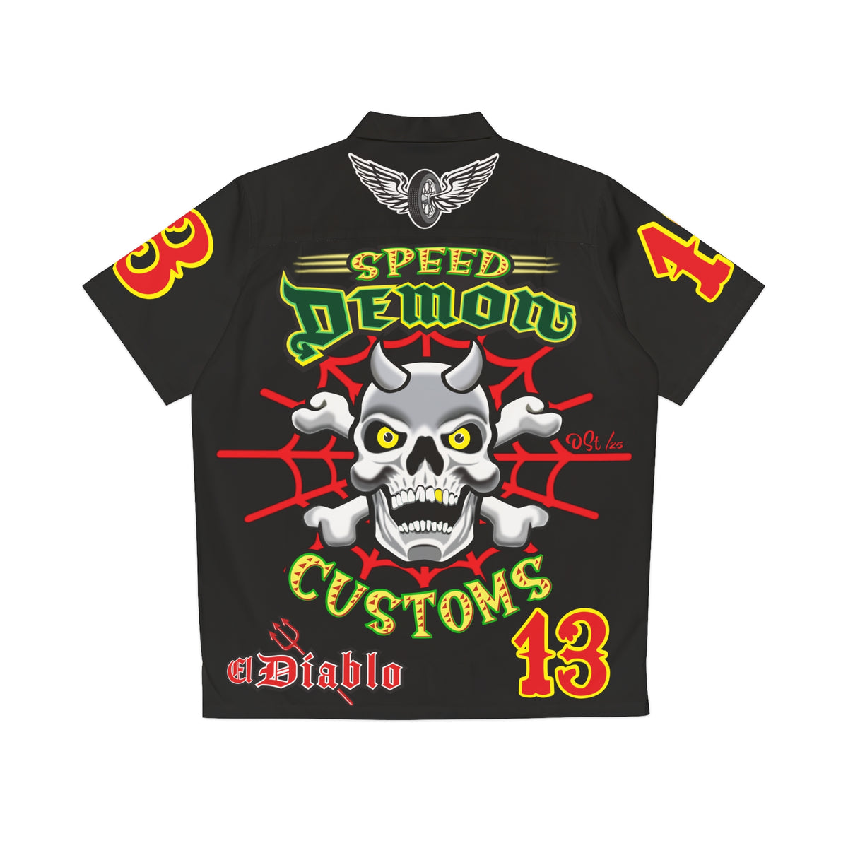 Big Bopper Speed Demon Men's Hawaiian Shirt - Loose, Comfortable & Cool - Sizes to 5XL