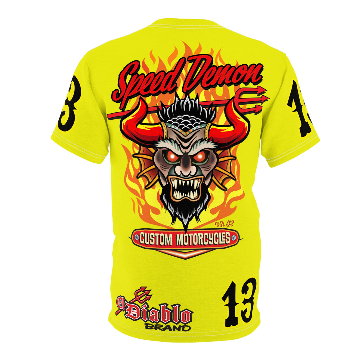 Demon Custom   Banana Rama HiViZ Super Tee — Extreme Edgy Graphics - Bad Attitude Custom Biker Riding Gear