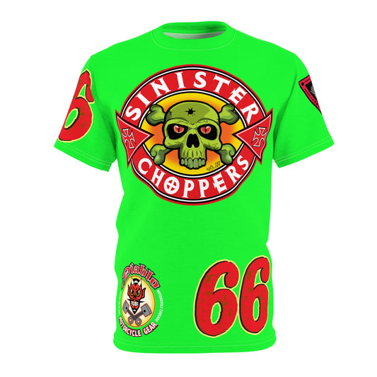 Very Special Sinister Choppers HiViZ Lumina   Super Tee - Clean, Beautiful, Design - Outrageous Biker Gear