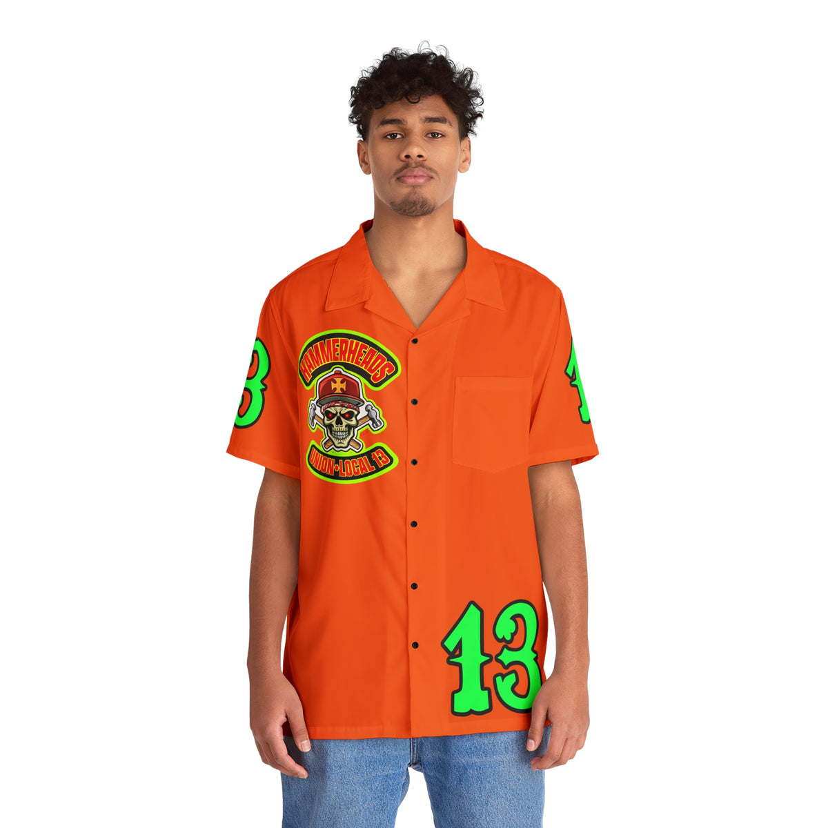 Big Bopper Men's Hawaiian Shirt - Loose, Comfortable Button Up Shirt for Easy Breezy Riding - Sizes to 5XL