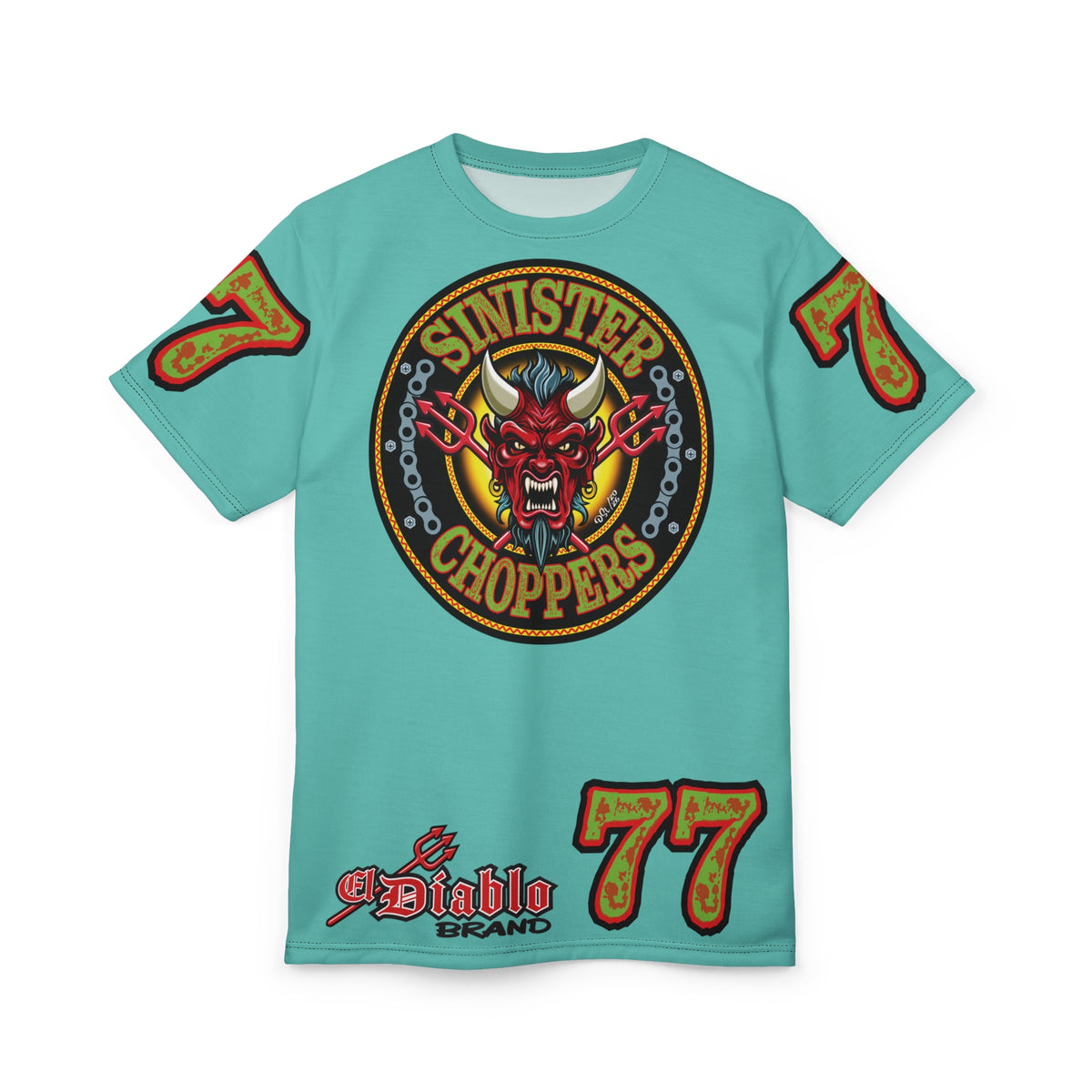 Sinister Choppers BLACKHAWK MIAMI SPECIAL SUPER T— Ride Cool, Look Cool in our Best Super Tee