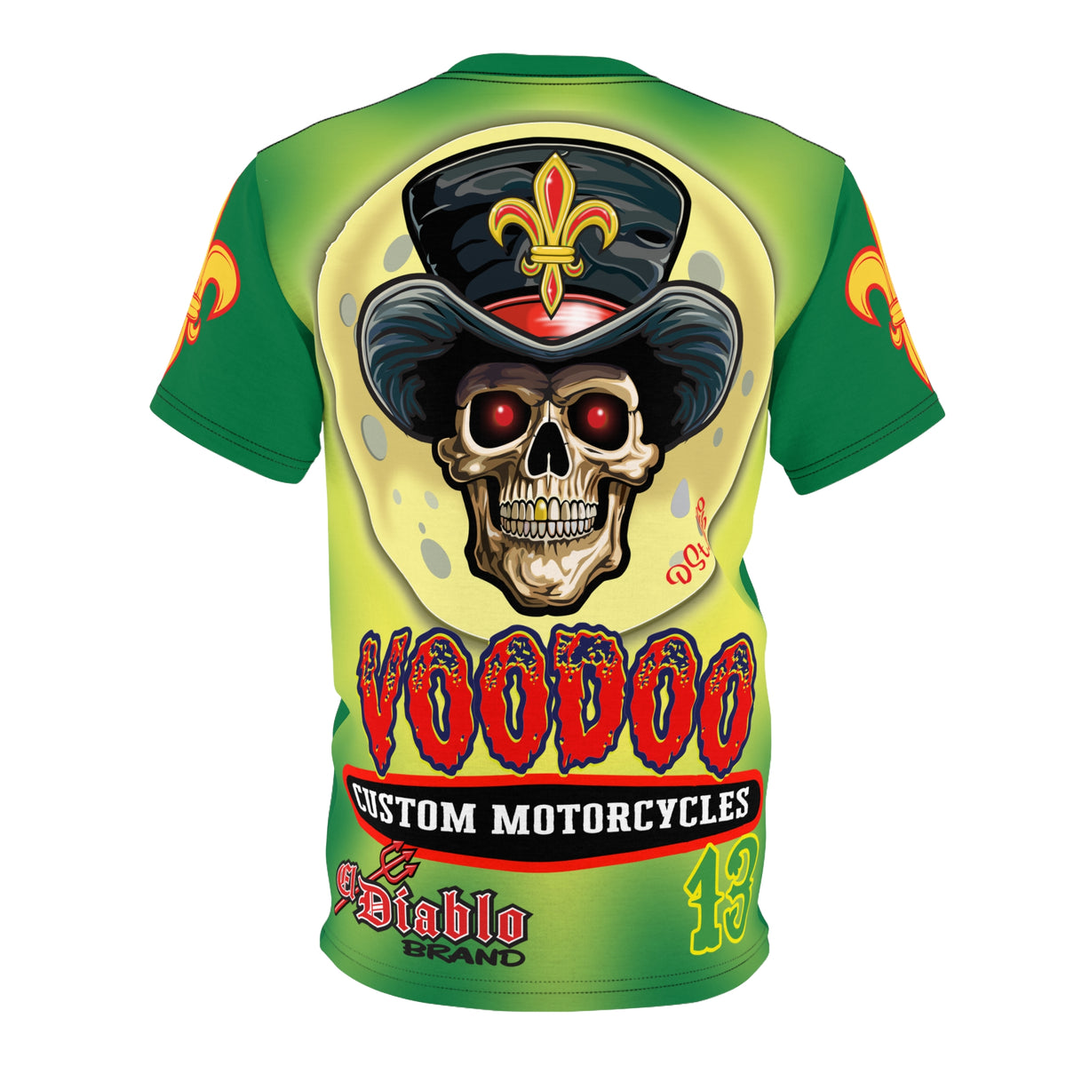 VooDoo Customs Skull & Fleur-de-Lis - High Colour Graphics Super Tee