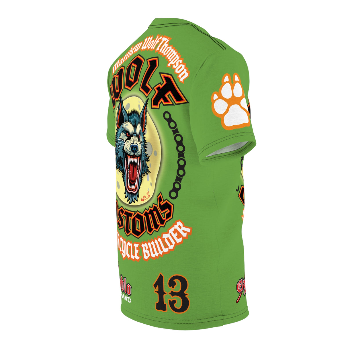 MWT Wolf Custom Motorcycles Super Tee — Viciously Cool High Performance Motorcycle Riding Shirt