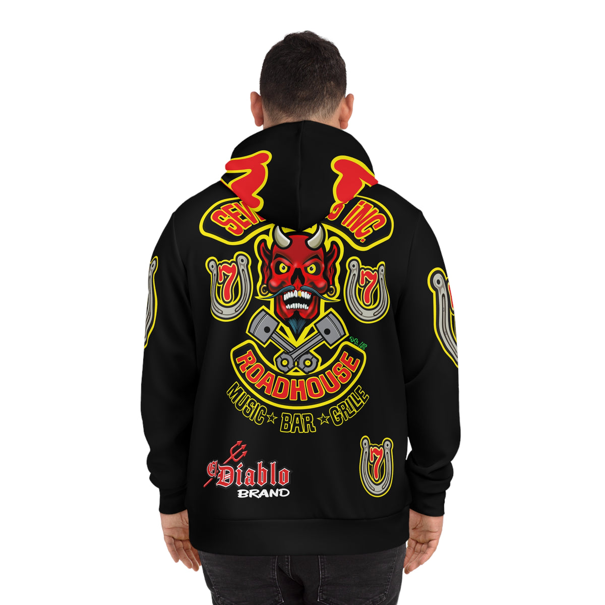 HoodZ Seven Devils Roadhouse Retro Devil Logo Pullover Hoodie