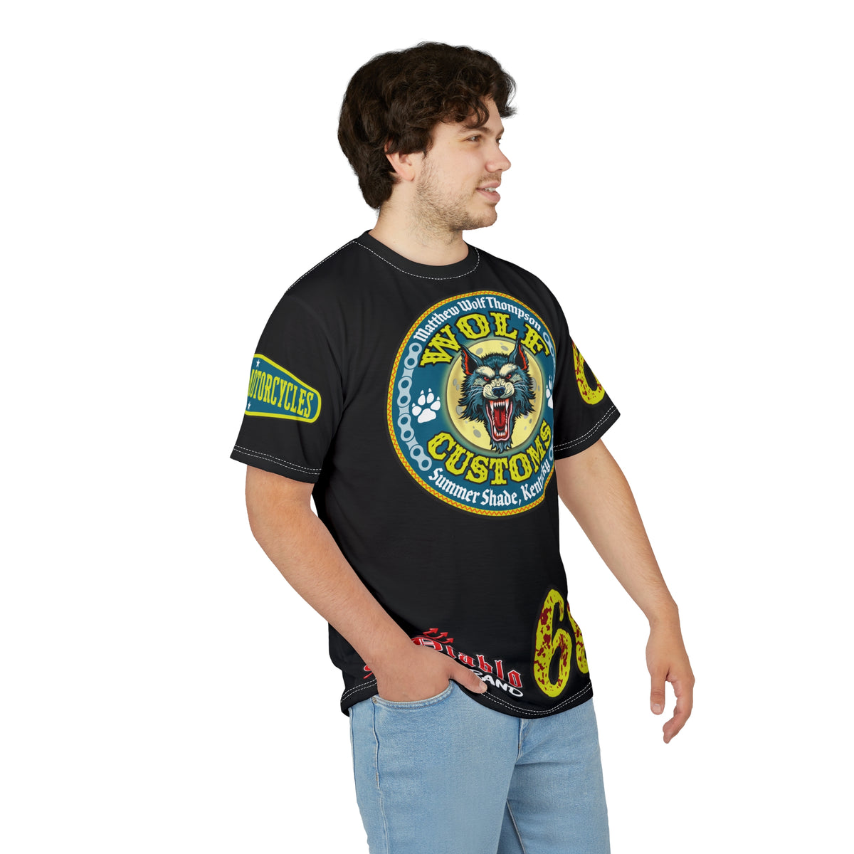 MWT Wolf Customs '66 Graphic Super  Tee — Retro Motorcycle Club Shirt The Best Biker Riding Tee EVER !!!
