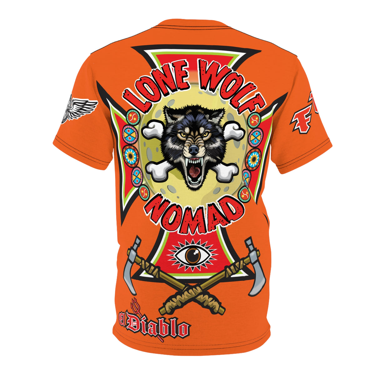 Lone Wolf Nomad HiViz Super Tee - For The Independent No Club Bikers For Life
