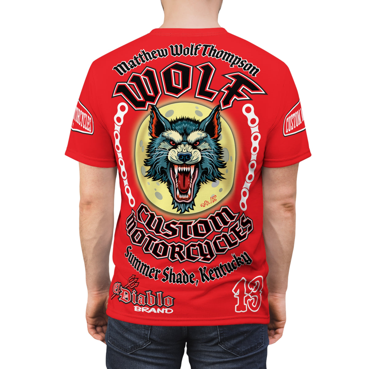 MWT Wolf Custom Motorcycles Super Tee — Viciously Cool High Performance Motorcycle Riding Shirt