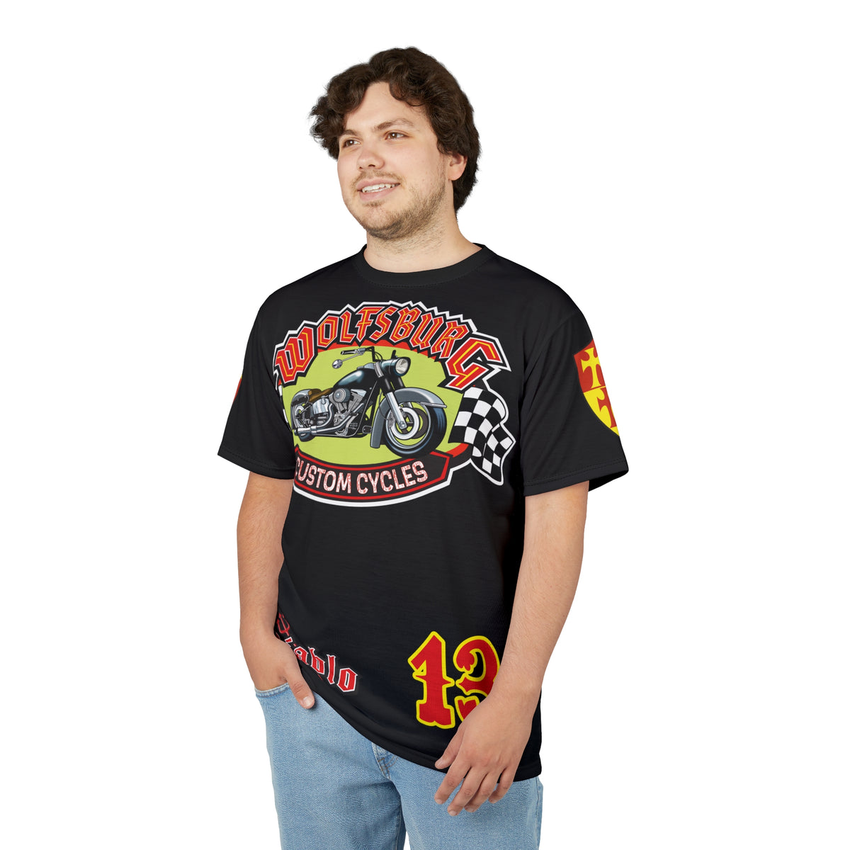 Wolfsburg Custom Cycles HiViz High Comfort Motorcycle Riders Super Tee