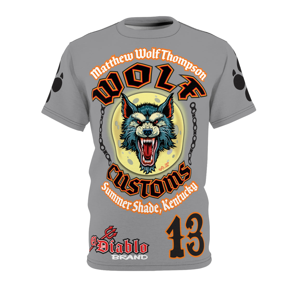 MWT Wolf Custom Motorcycles Super Tee — Viciously Cool High Performance Motorcycle Riding Shirt