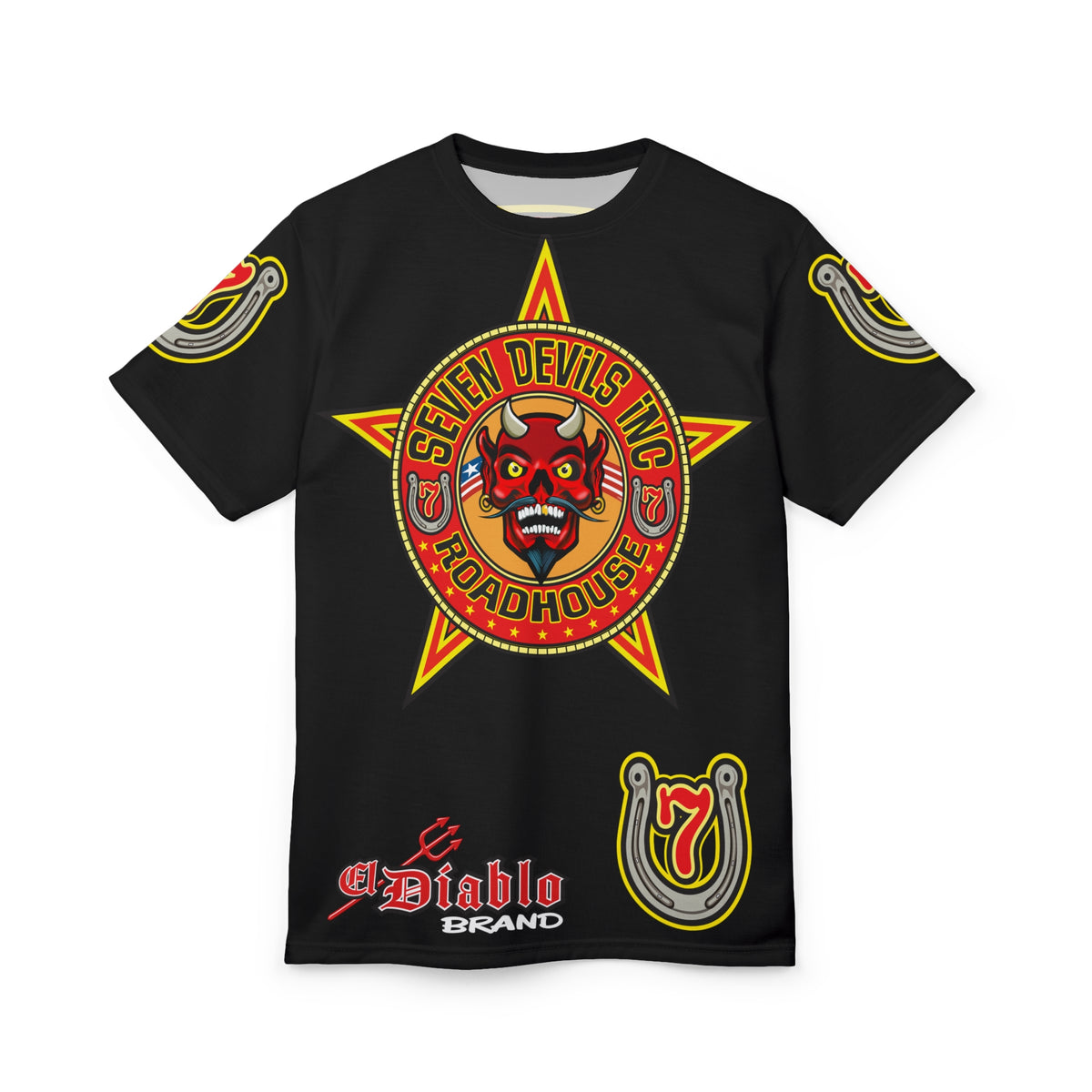 Seven Devils Inc. Roadhouse Graphic Tee - Motorcycle Custom Riding Super Tee - This is THE Super Tee you want to wear !!!!