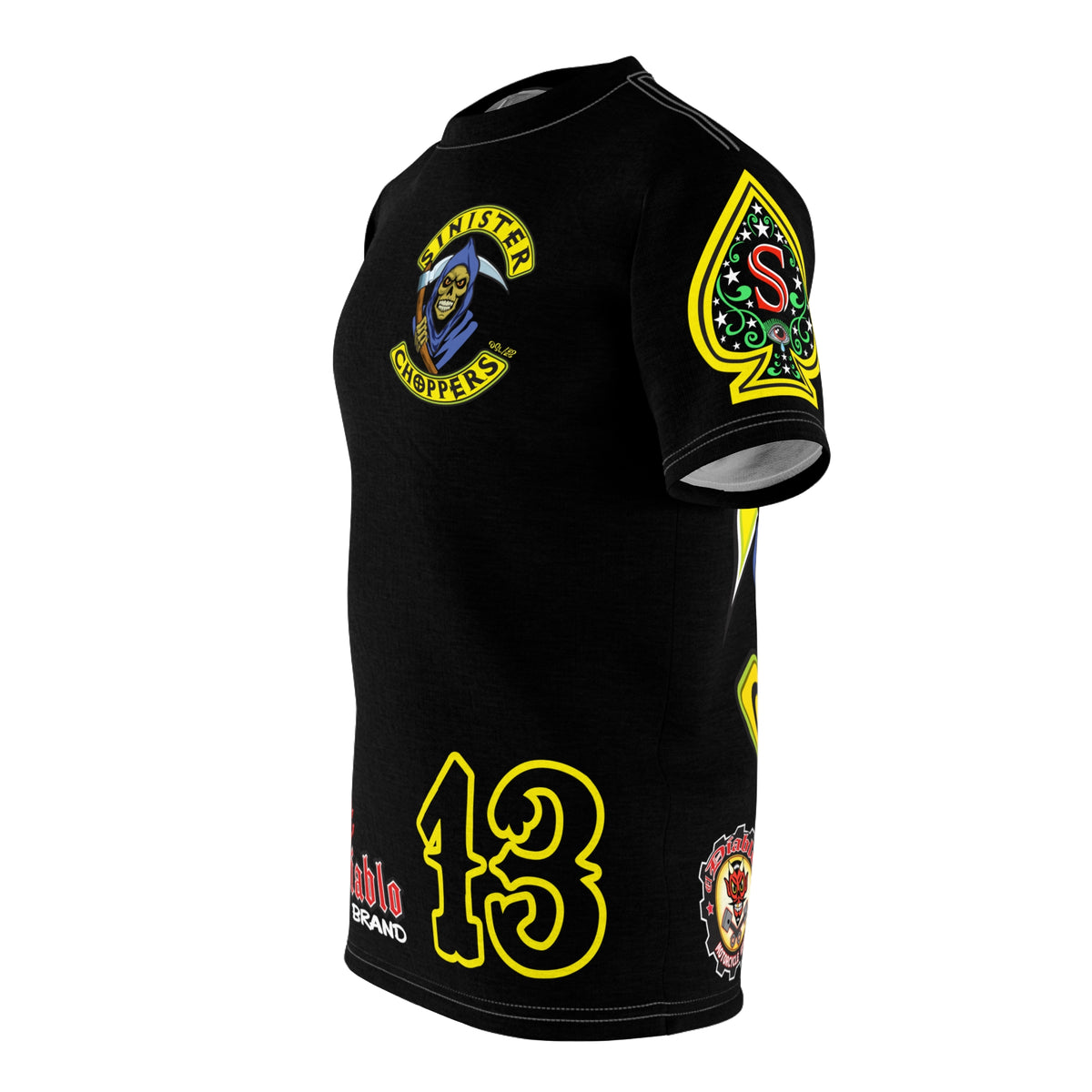 SRT Sinister Choppers Custom Motorcycles -  HiViz Custom Reaper Super Tee - High Performance Riding Wear