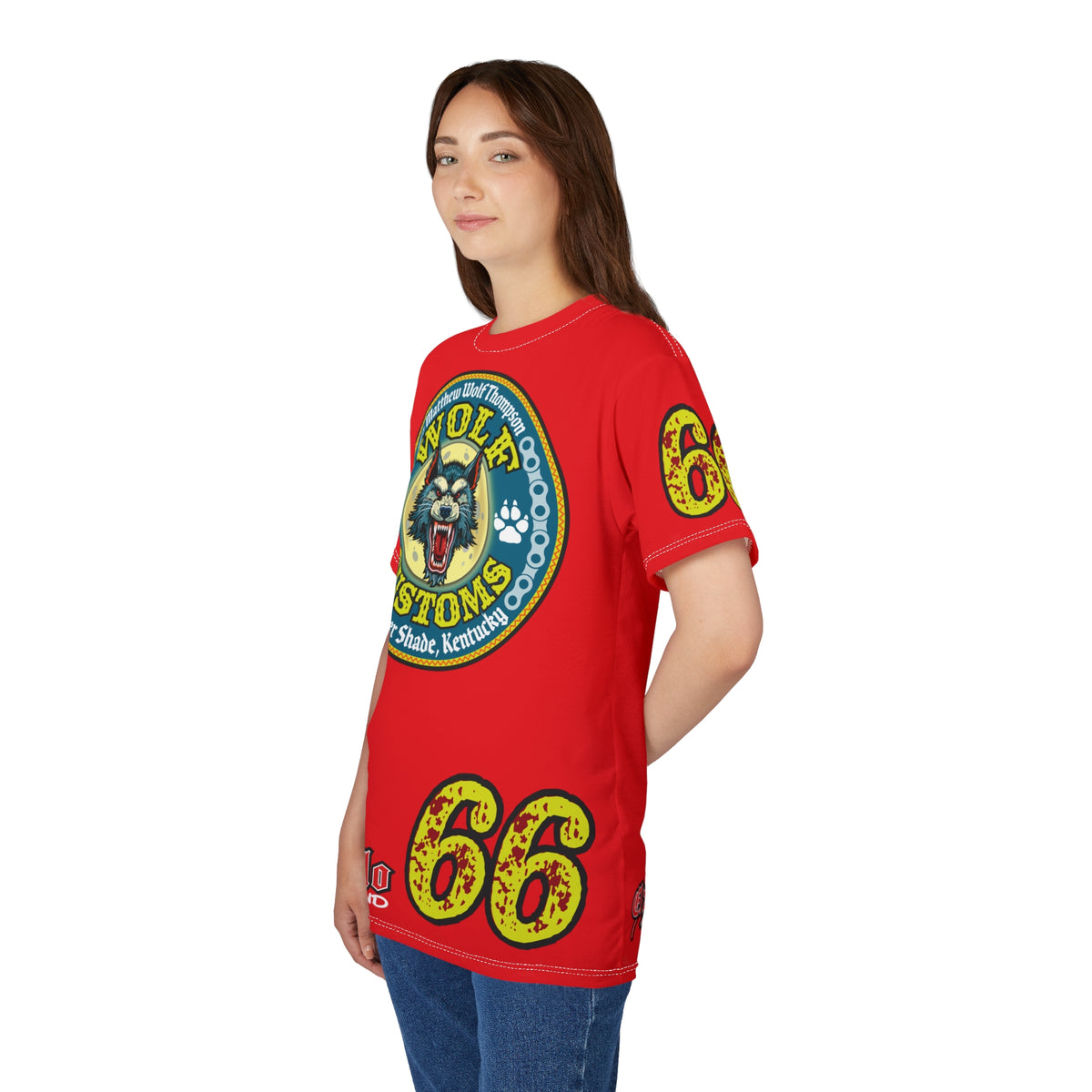 MWT Wolf Customs '66 Graphic Super  Tee — Retro Motorcycle Club Shirt The Best Biker Riding Tee EVER !!!