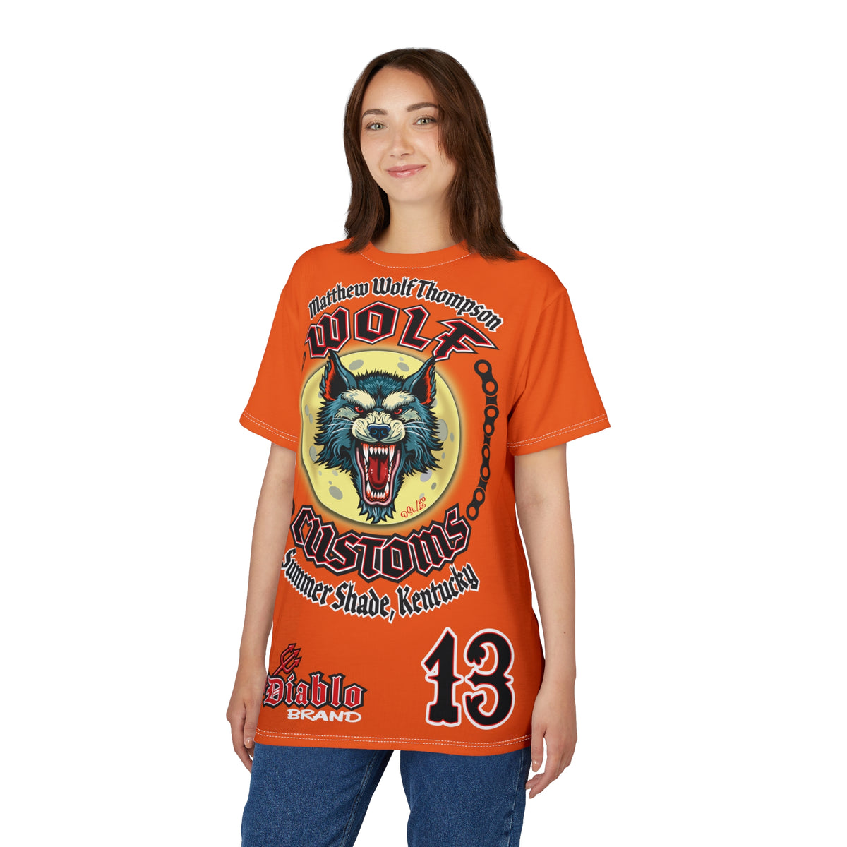 MWT Wolf Customs Motorcycles Super Tee — Viciously Cool High Performance Motorcycle Riding Shirt
