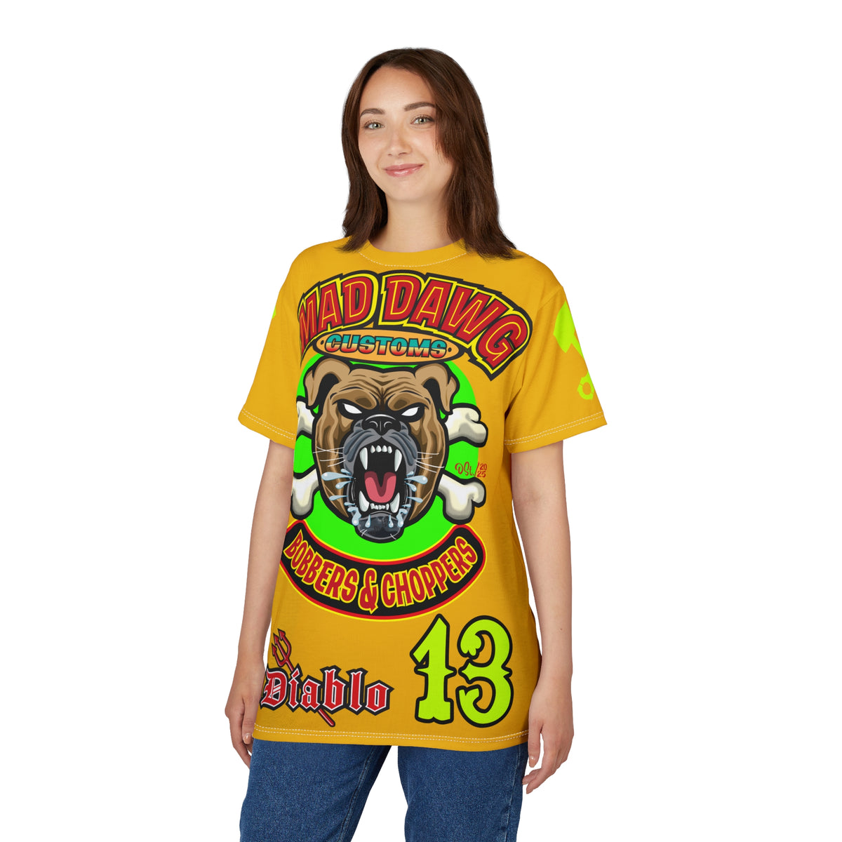 Mad Dawg Customs HiViz, High Performance Super Tee - Mad Dawgs & Bad Dawgs must have Riding Super Tee