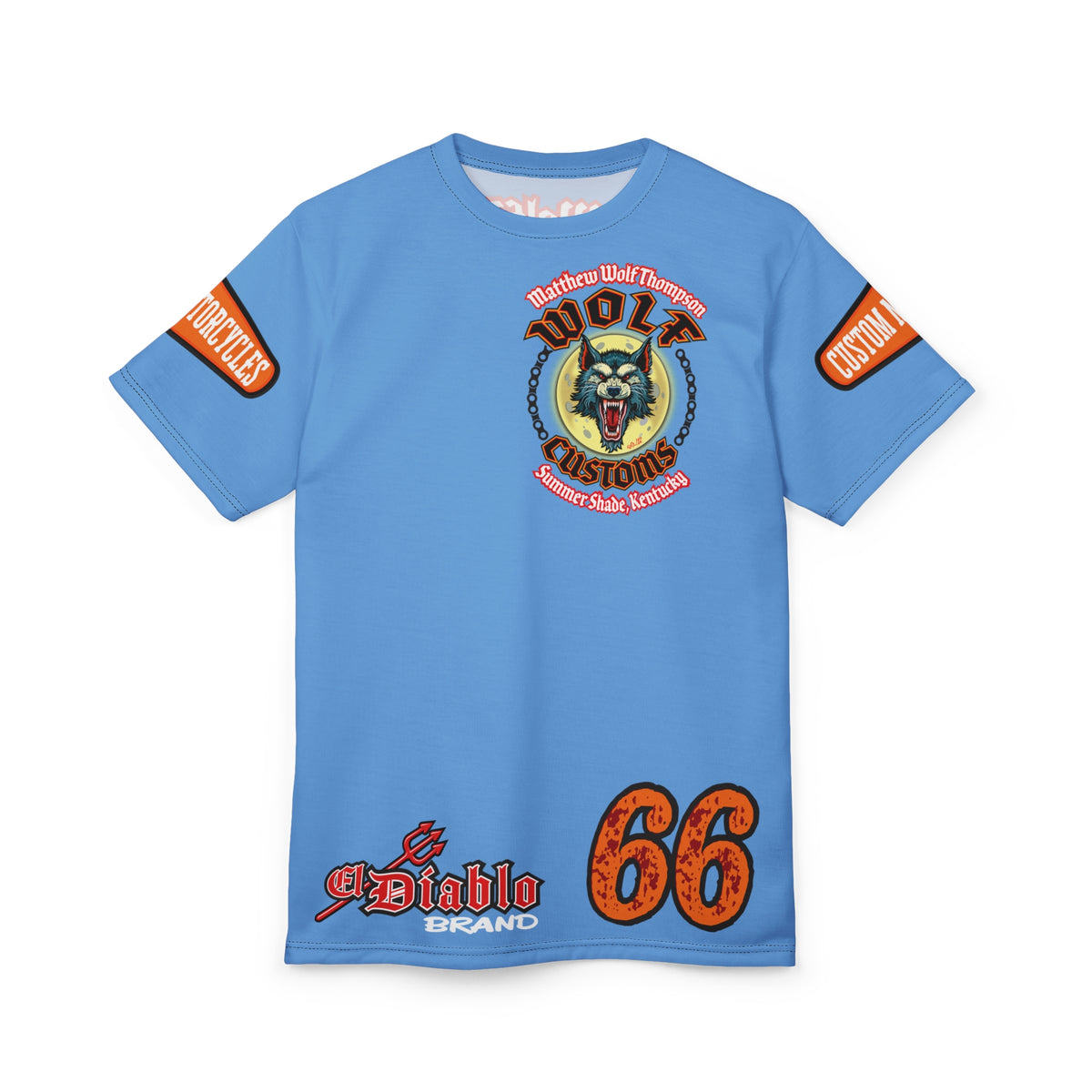 SRT MWT Wolf Customs Motorcycle Super Riding Tee — Viciously Cool High Performance Motorcycle Riding Shirt