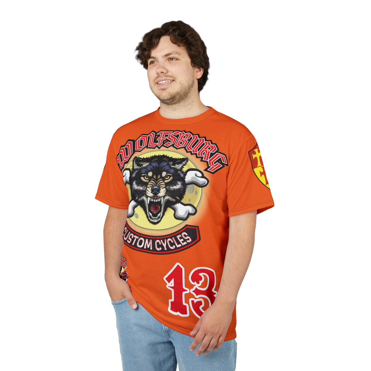 Wolfsburg Custom Cycles HiViz Graphic Super Tee for Bikers