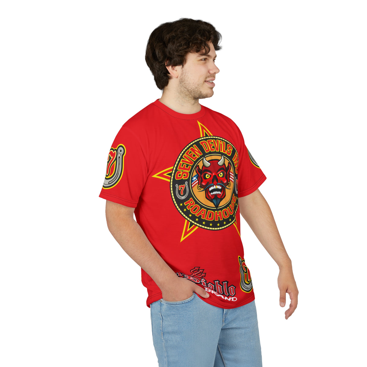 Seven Devils Inc. Roadhouse HiViz Graphic Tee - Motorcycle Custom Riding Super Tee