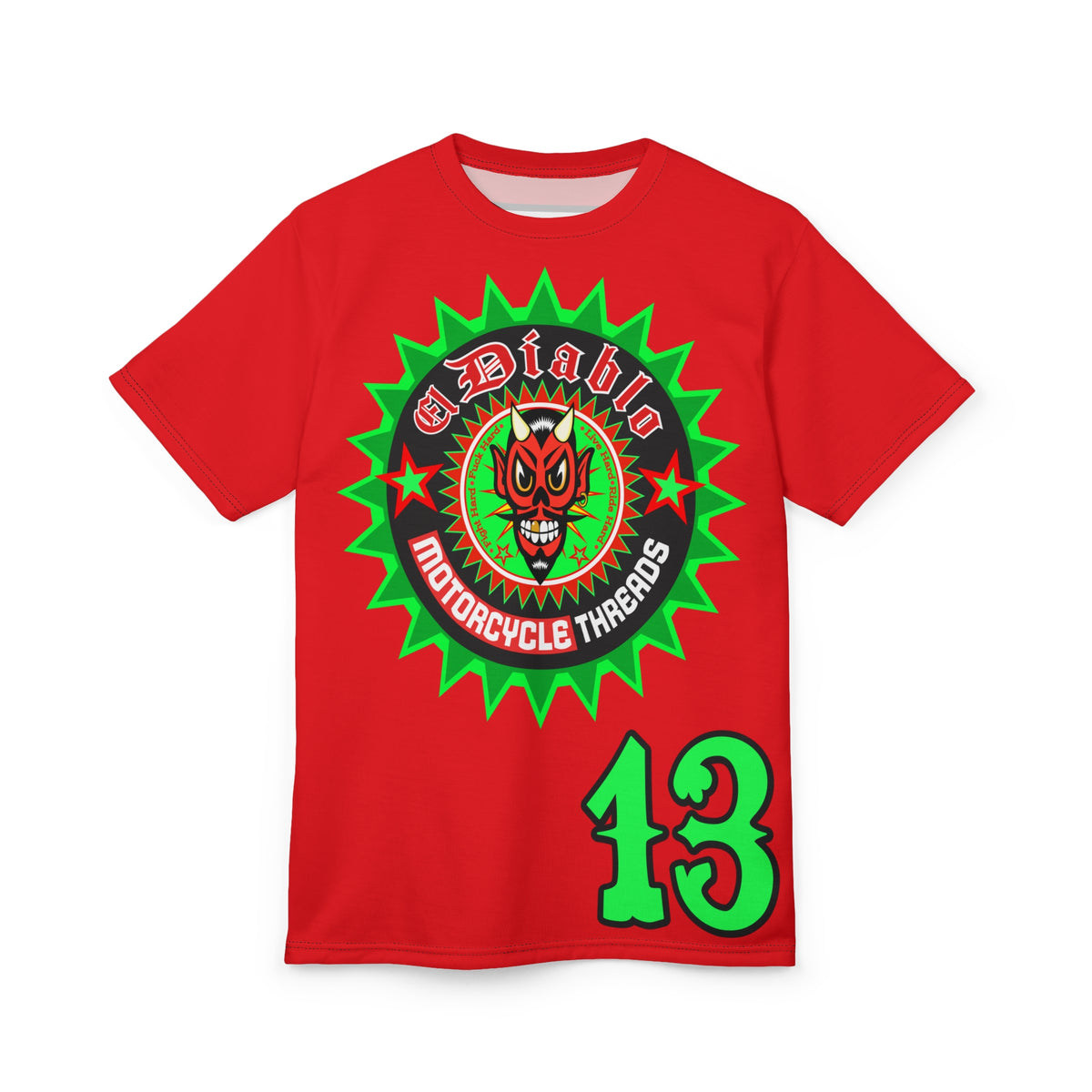 El Diablo Brand Unisex HiViz Motorcycle Riding Super Tee