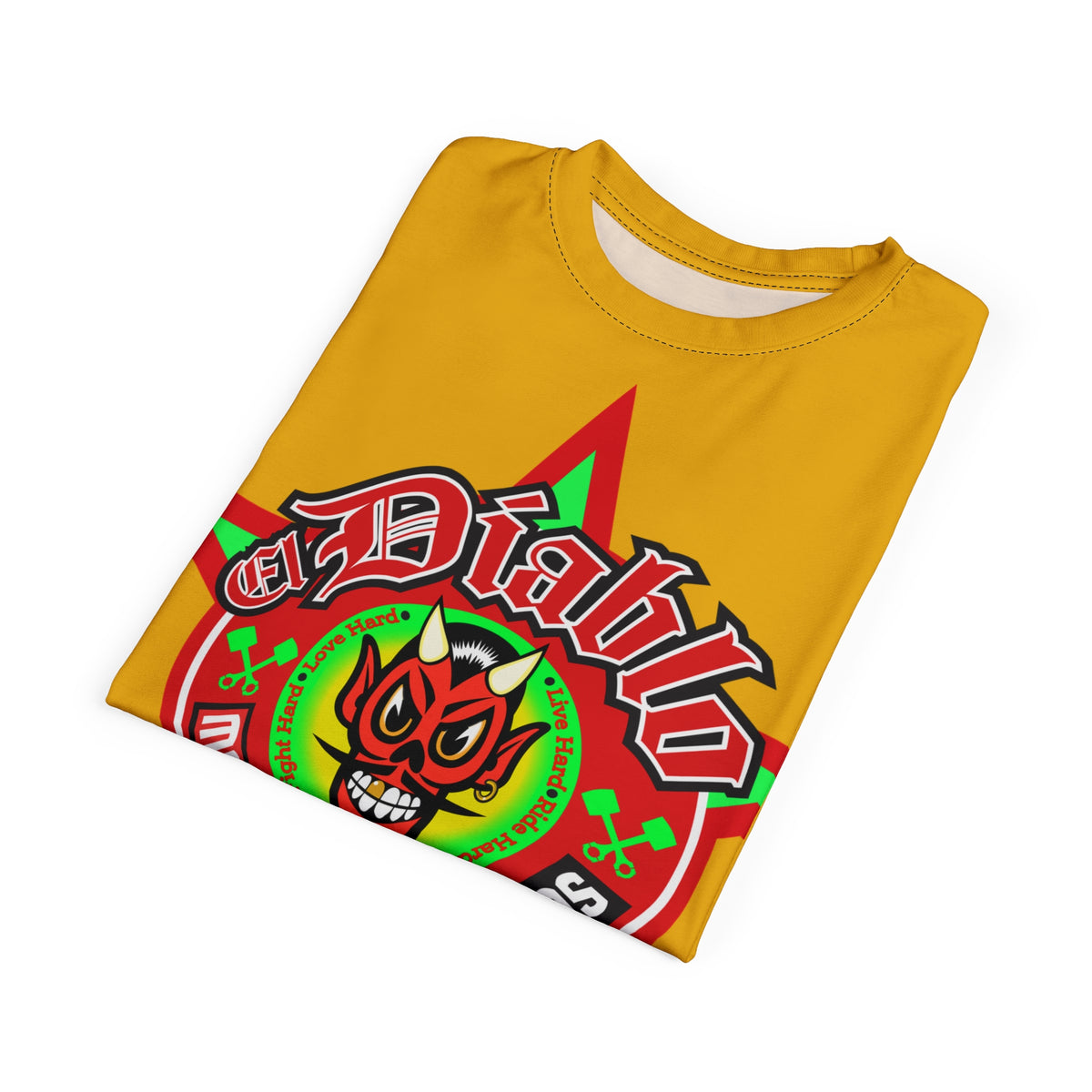 El Diablo Motorcycle Threads Unisex Cut & Sew Tee - Edgy Graphic Tee for Biker Enthusiasts