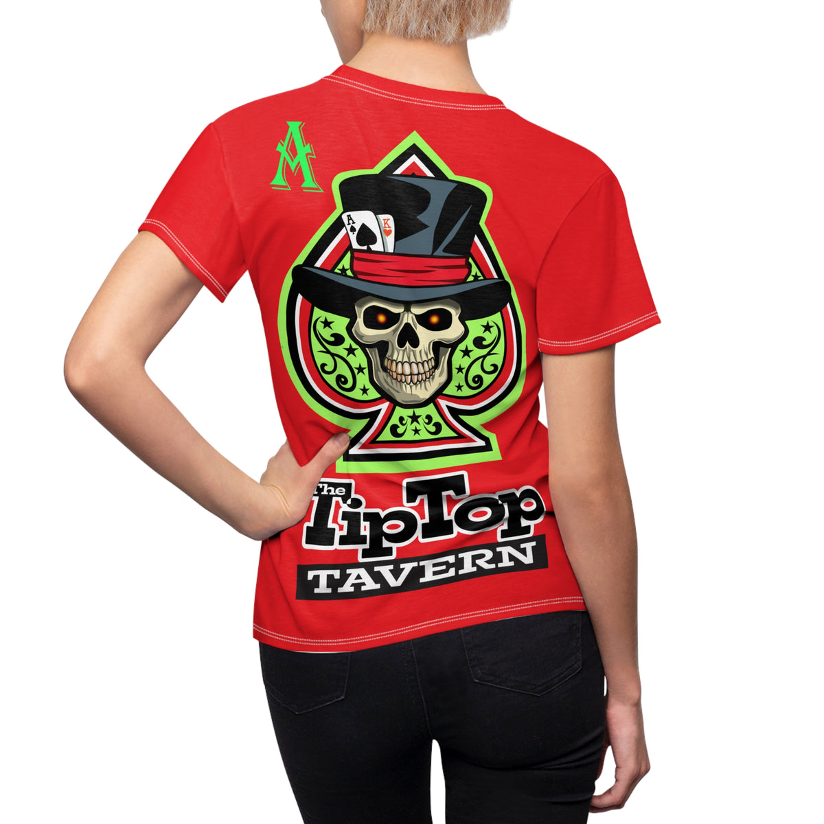 Women's Cut Tip Top Tavern Graphic Tee — Dive Bar Logo