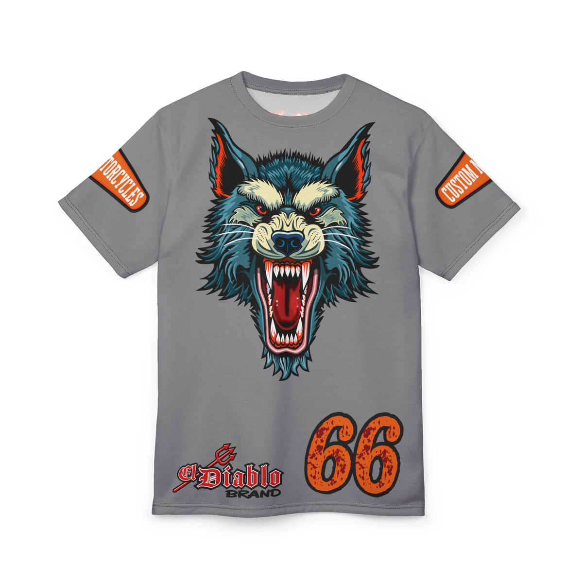 MWT Wolf Custom Motorcycles Super Tee — Viciously Cool High Performance Motorcycle Riding Shirt