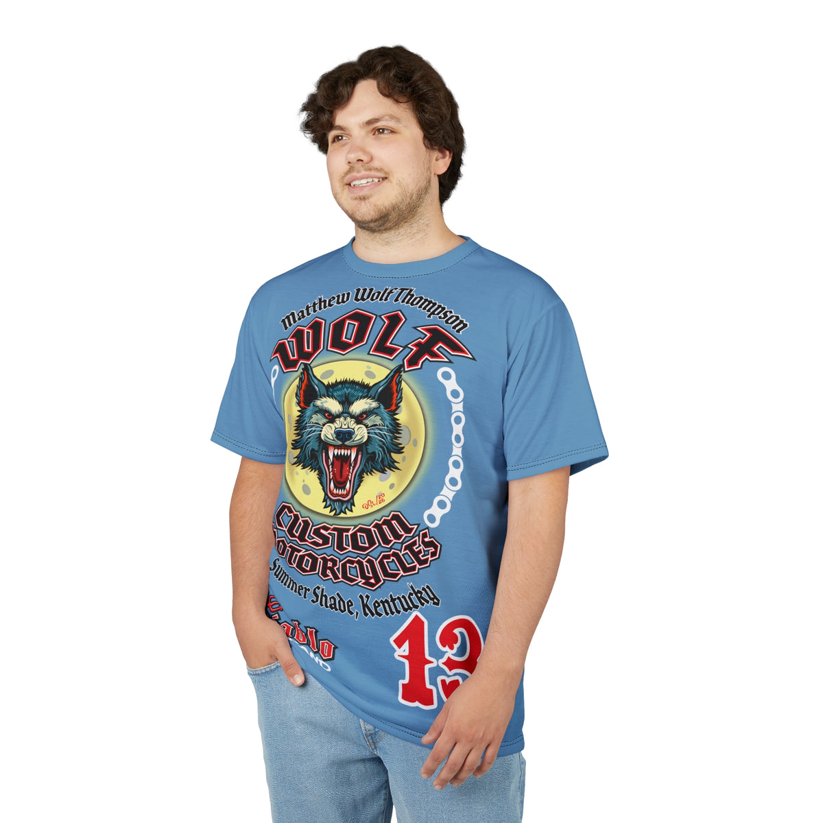 MWT Wolf Custom Motorcycles Super Tee — Viciously Cool High Performance Motorcycle Riding Shirt