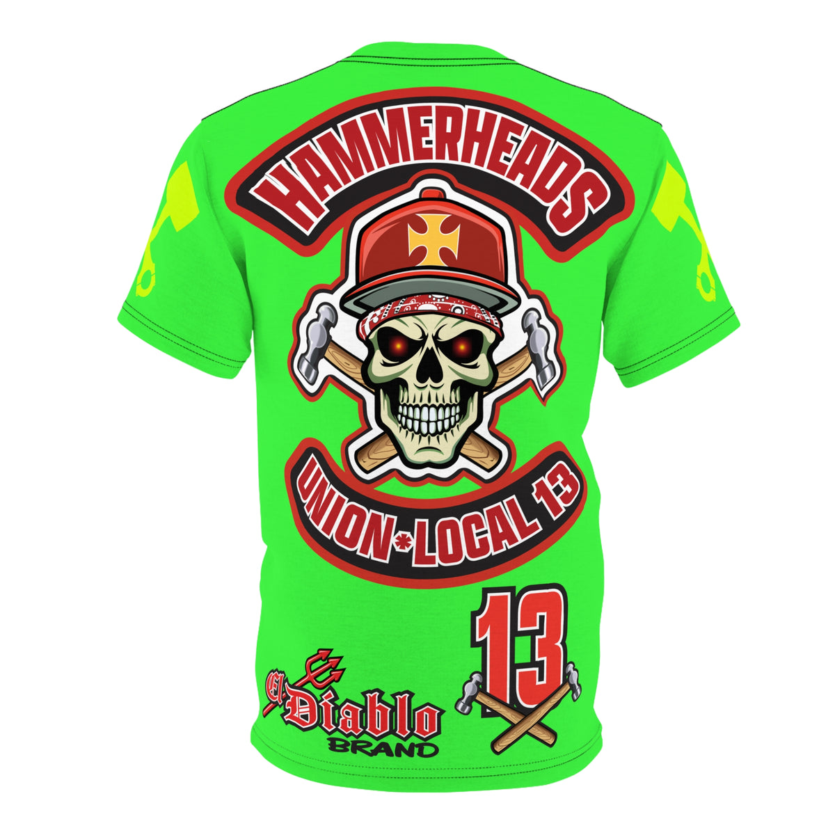 Very Special Hammerheads Union Local 13 - SoCal 619 Special Edition - Custom HiViz Motorcycle Riding Tee Shirt _ Super Comfort and Fit
