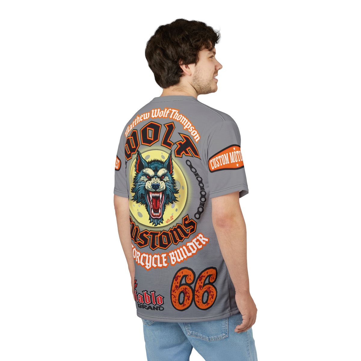 MWT Wolf Custom Motorcycles Super Tee — Viciously Cool High Performance Motorcycle Riding Shirt