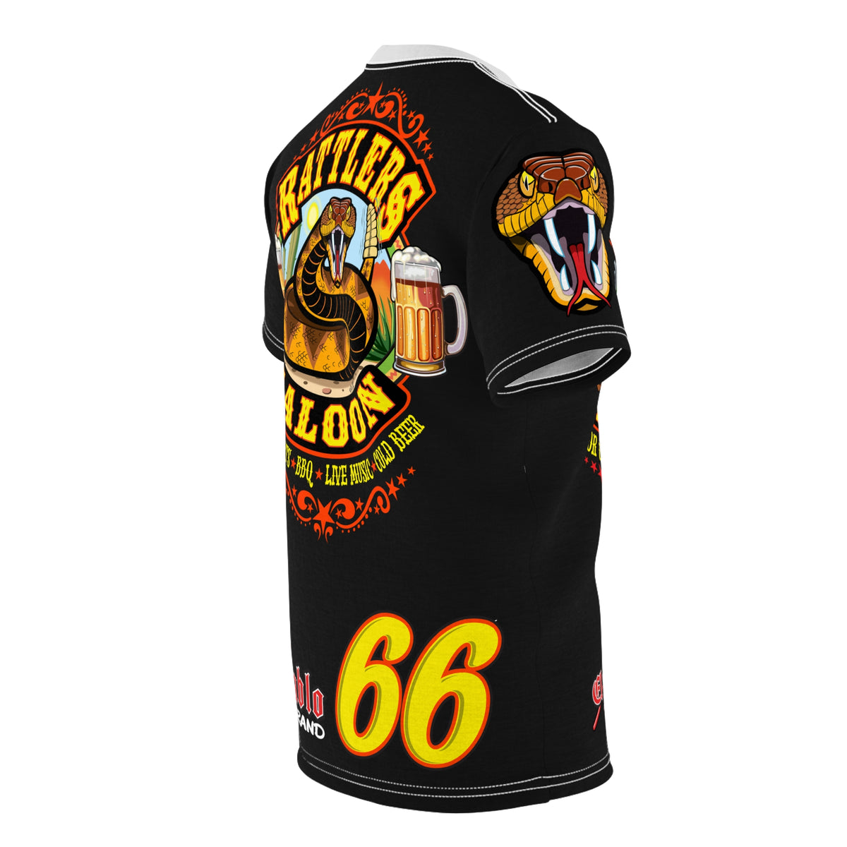 Rattlers Saloon SUPER RIDING TEE — Vintage Biker Route 66 Graphic t-Shirt