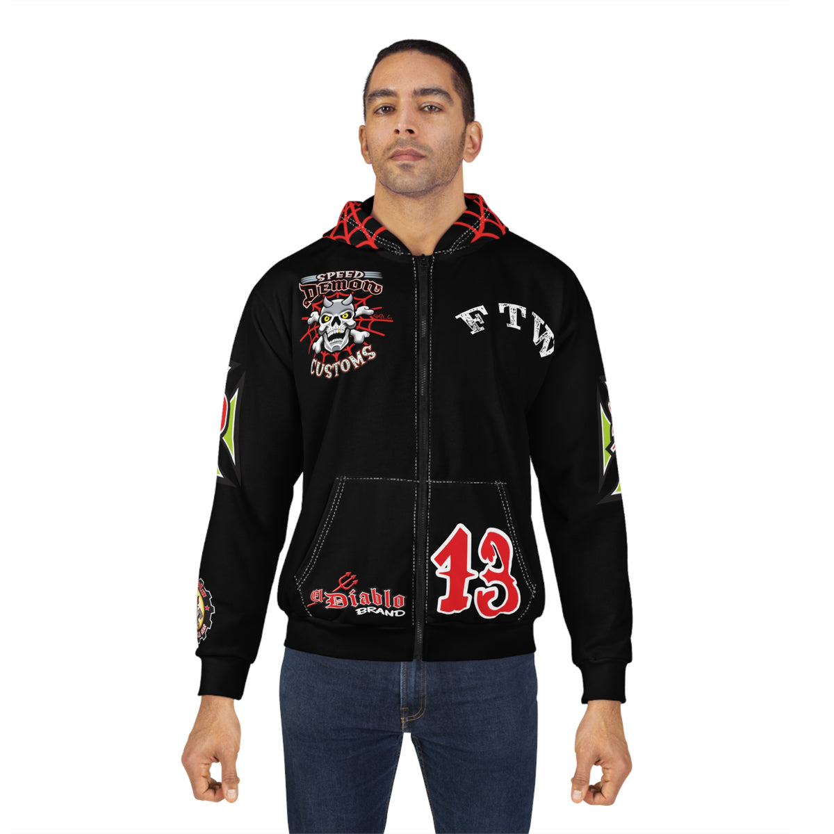 HoodZ Speed Demon Customs HiViZ Unisex Zip Hoodie